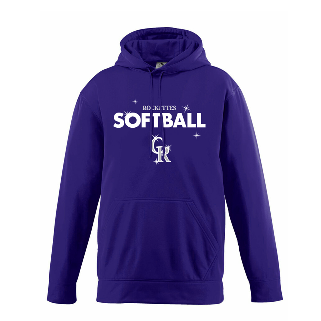 Softball Hooded Sweatshirt Purple